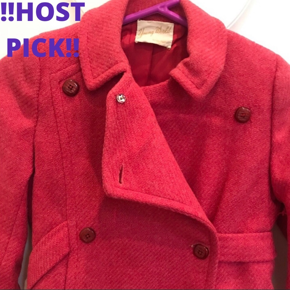 💯VINTAGE 1960s girls wool coat